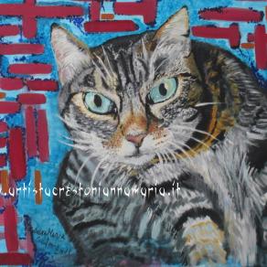 Gatto Titty - Olio su Tela 50 x 40 - Tecnica Pennello anno 2012