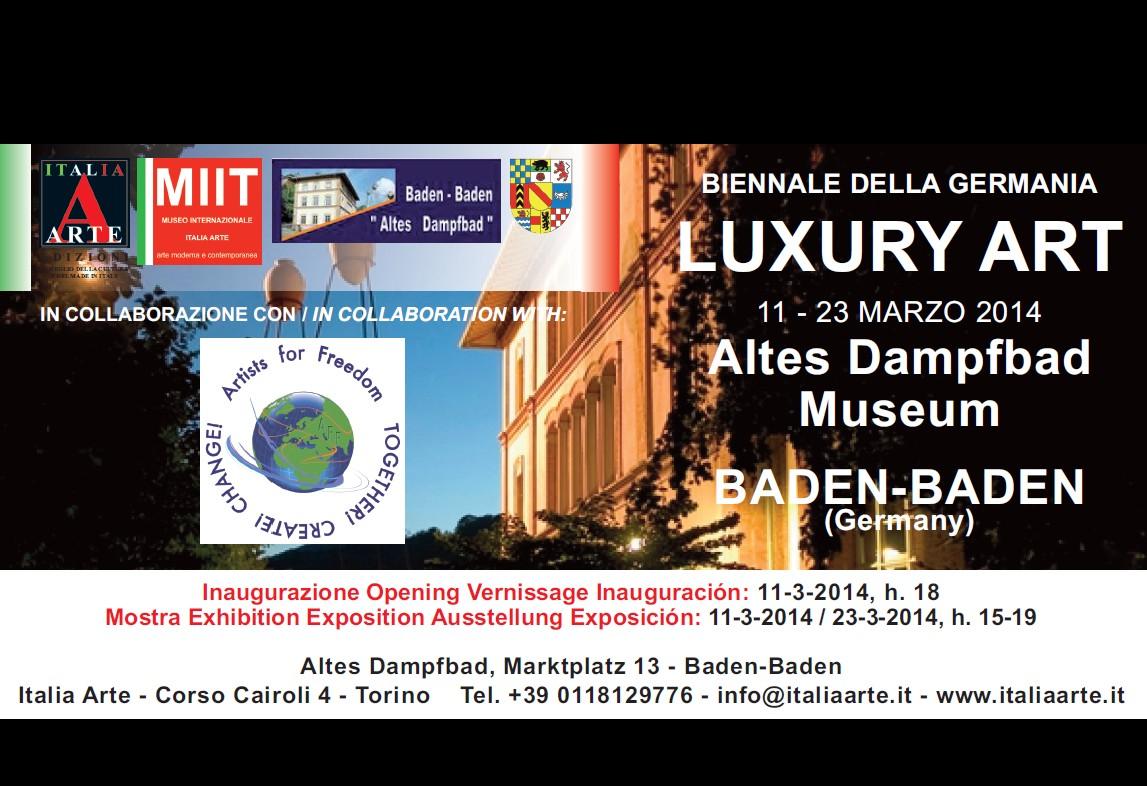 FIRST GERMANY BIENNIAL - LUXURY ART BIENNIAL OF GERMANY - LUXURY ART ITALIAN AND FOREIGN CONTEMPORARY ART