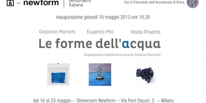 “Le forme dell’acqua”: una collettiva d’arte allo showroom Newform