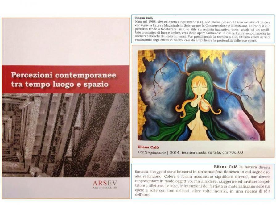 Eliana Calò , Pubblicazione su "PERCEZIONI CONTEMPORANEE TRA TEMPO LUOGO E SPAZIO" - Libro edito da ARSEV - Presentato il 13 Febbraio 2015 