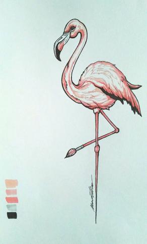 Like a sardinian flamingo