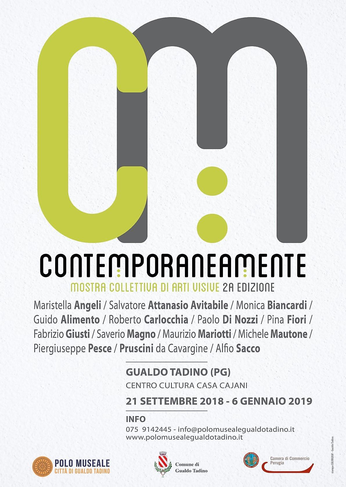 Maristella Angeli will participate in the Collective Exhibition of Visual Arts "Contemporaneously", Gualdo Tadino (PG)