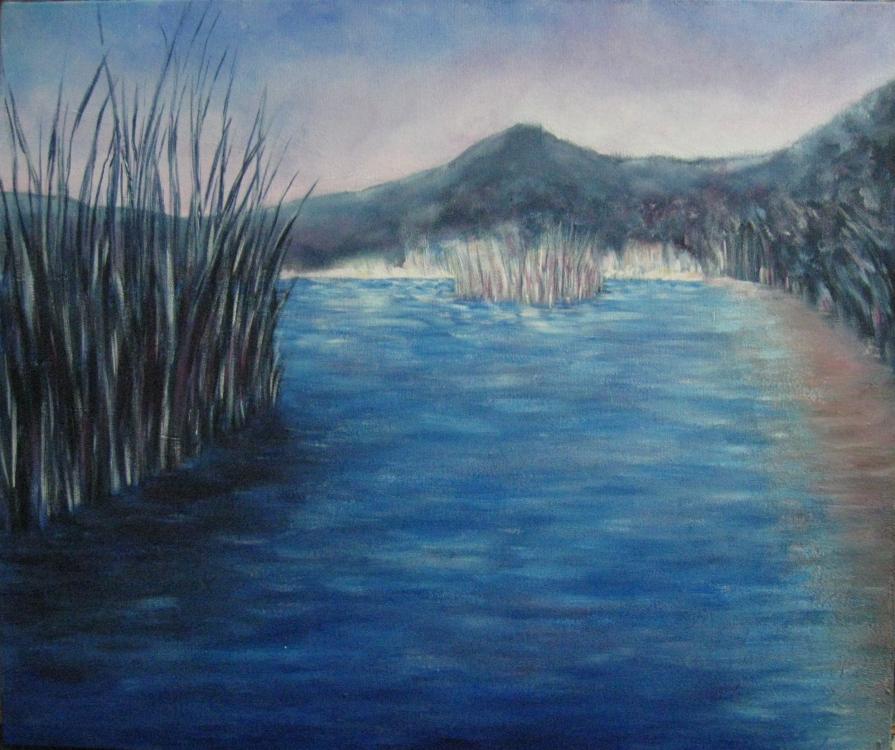 LAGO D'AVERNO 2014 - acrilico su tela cm 60x50