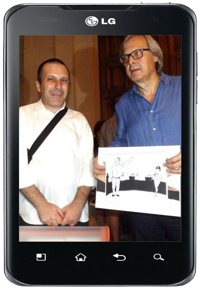 THE ARTIST GIOVANNI  CARDUCCI MEETS BIG Vittorio Sgarbi