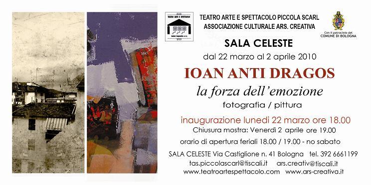 Locandina Mostra Joan Anti Dragos Sala Celeste Bologna