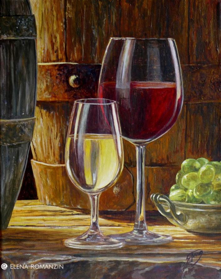 Still life with wine