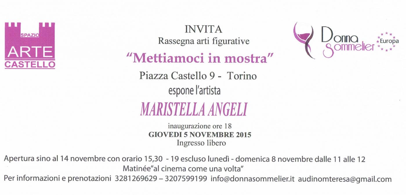 Maristella Angeli parteciperà alla Rassegna di Arti Figurative  “Mettiamoci in mostra”