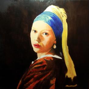 Scarlett with the pearl earring - Work in progress