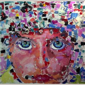 Fabio Modica | Young chances - mixed media on canvas - cm 150x144 | 59x56,7 inches | Mandarin Oriental - Atlanta - USA