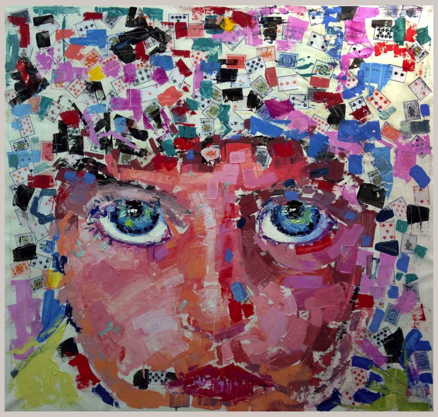 Fabio Modica | Young chances - mixed media on canvas - cm 150x144 | 59x56,7 inches | Mandarin Oriental - Atlanta - USA