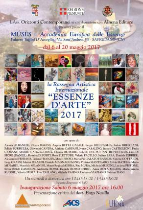 Invito all' Esposizione collettiva "Essenze d' Arte 2017" al "Múses Accademia Europea delle Essenze" a Savigliano ( Cuneo)