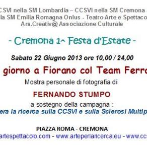 Invito Mostra personale di Fernando Stumpo in Piazza Roma Cremona