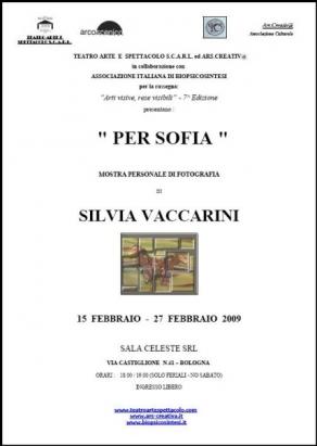 Locandina Mostra Silvia Vaccarini Sala Celeste Bologna