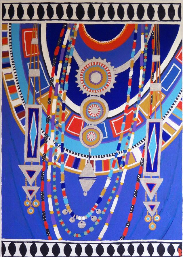 Masai Woman II - blue