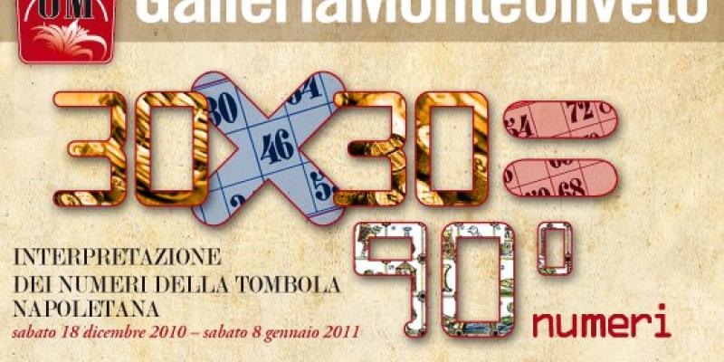  VERNISSAGE 30 X 30 NUMERI DELLA TOMBOLA NAPOLETANA GalleriaMonteoliveto NiceNapoli 