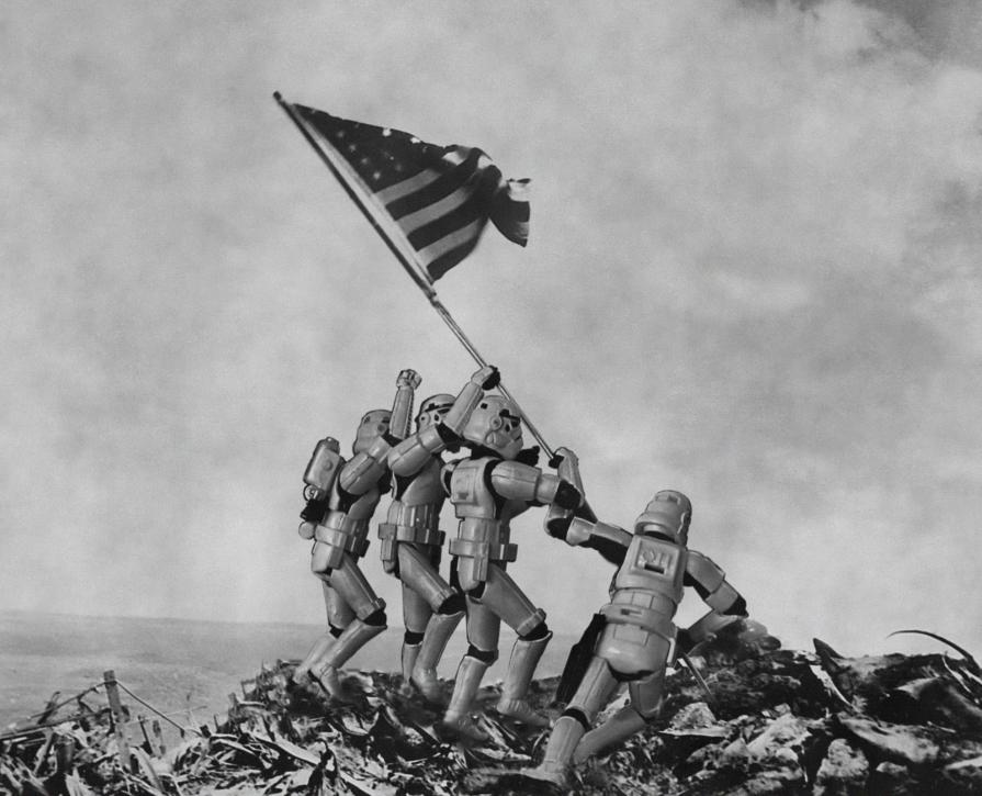 Flag raising on Iwo Jima  