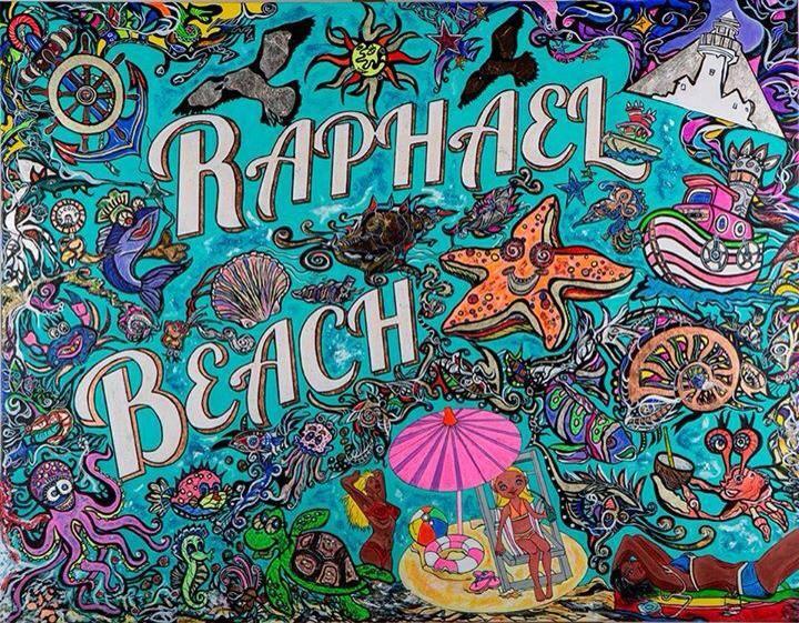 LOGO RAPHAEL BEACH-DIPINTO SU COMMISSIONE INNOVAZIONE TECNICA