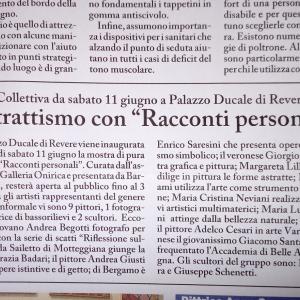 Racconti Personali - mostra astratta a Palazzo Ducale di Revere (MN)