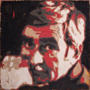 Mirrored portrait of Alberto Burri, The colours of substance, the substance of colours