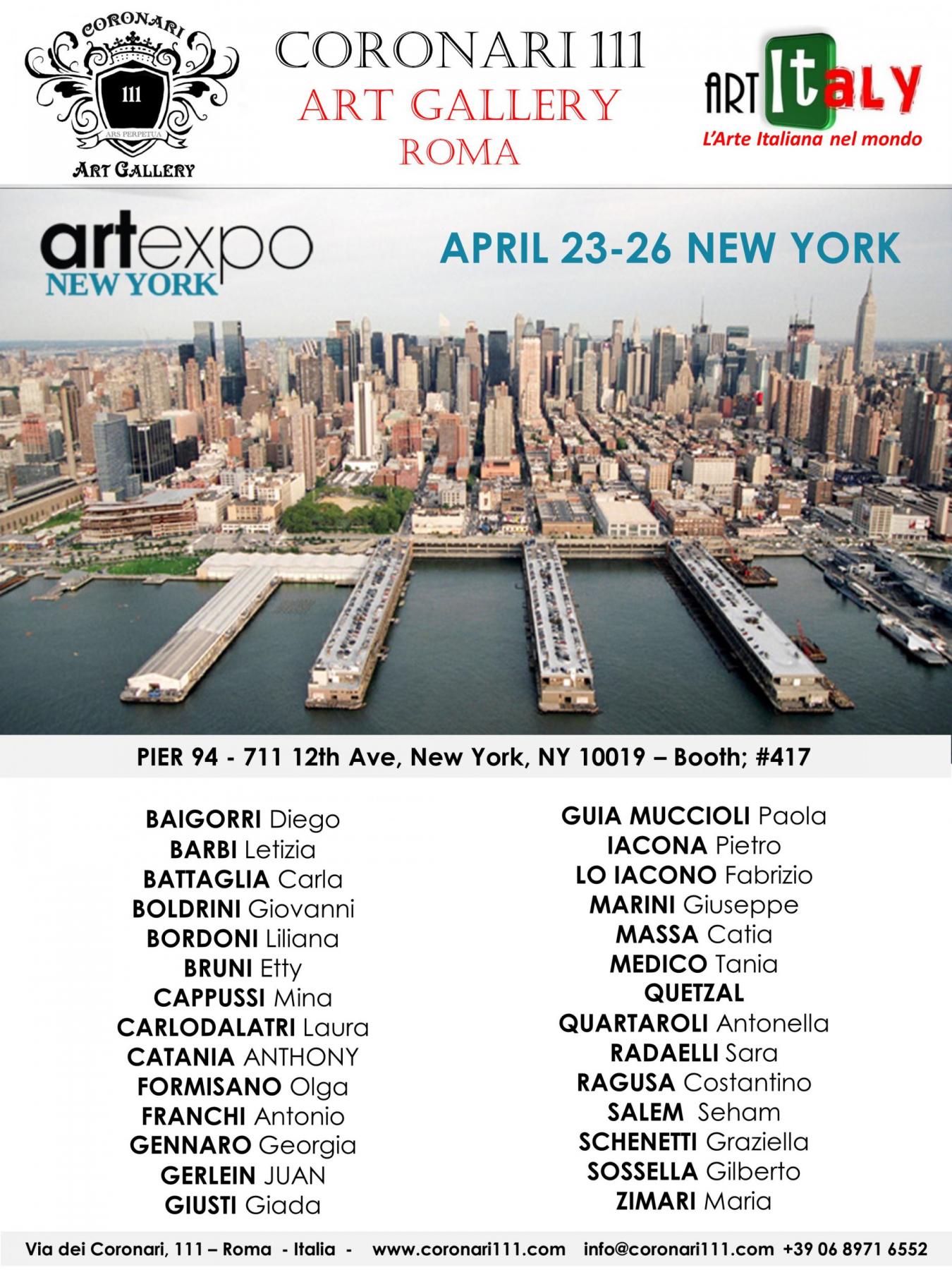 ARTItaly from Rome to ARTEXPO NEW YORK 2015