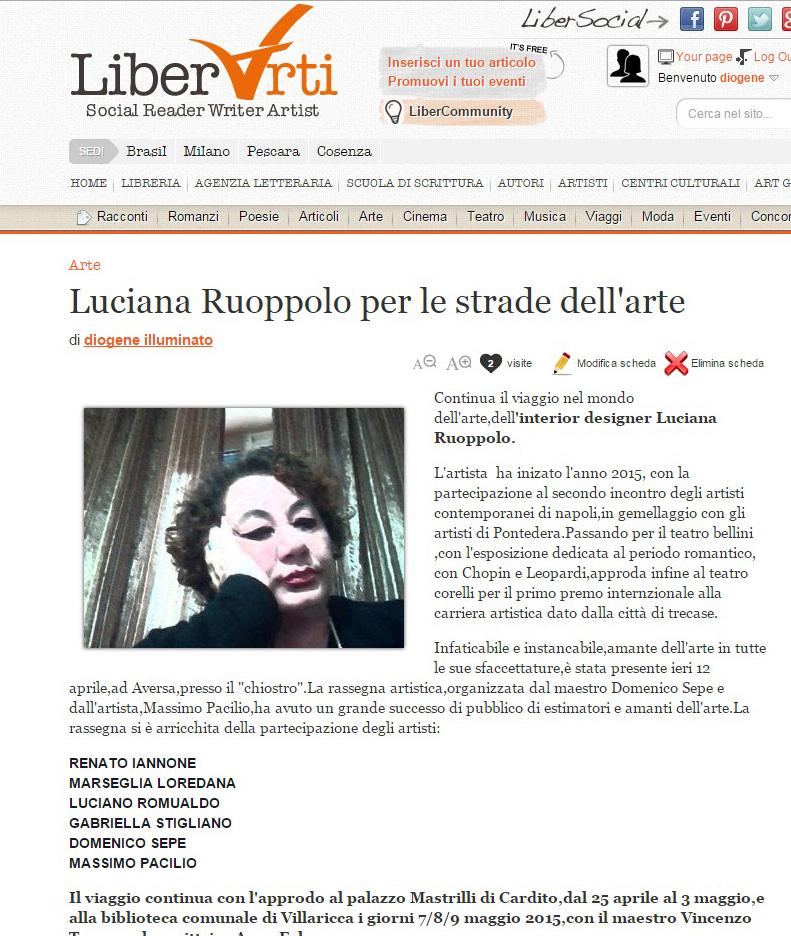 luciana ruoppolo per le strade dell'arte