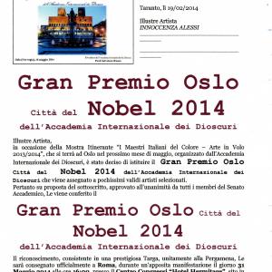 GRAN PREMIO OSLO Città del NOBEL 2014