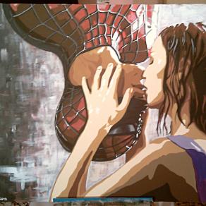 Spiderman kiss