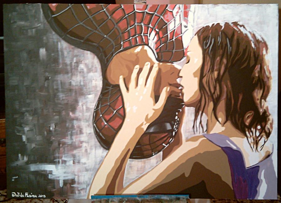 Spiderman kiss