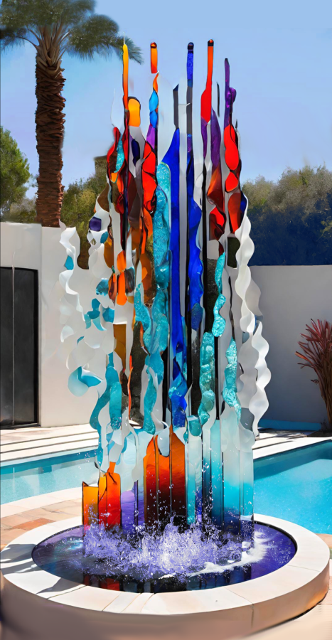 Ribbon Glass Fountain design