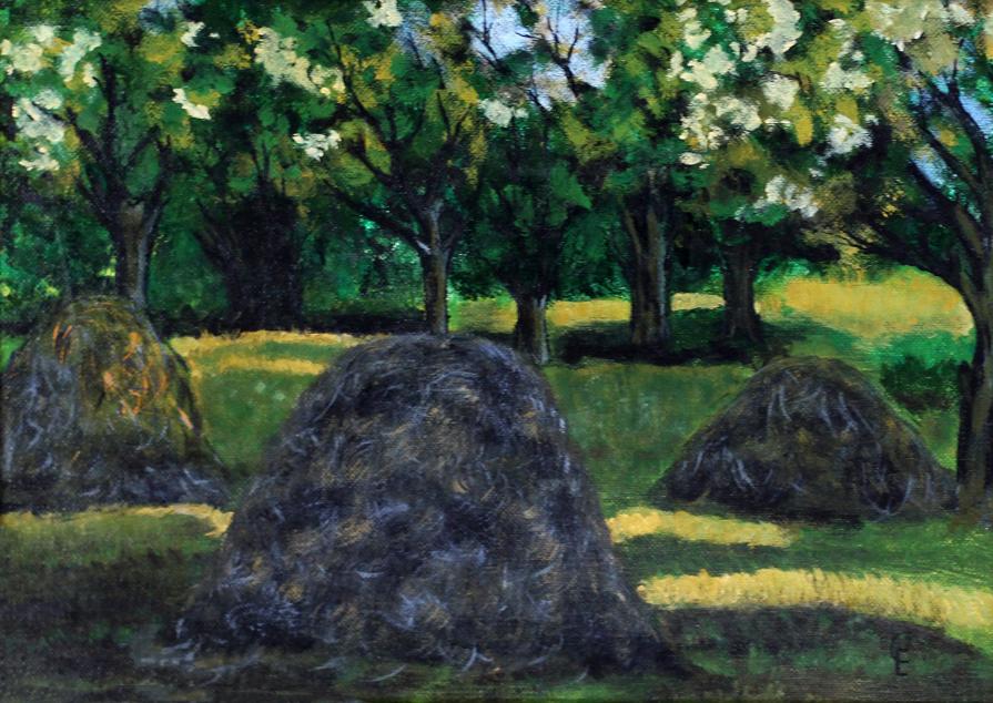 Haystacks in the Orchard