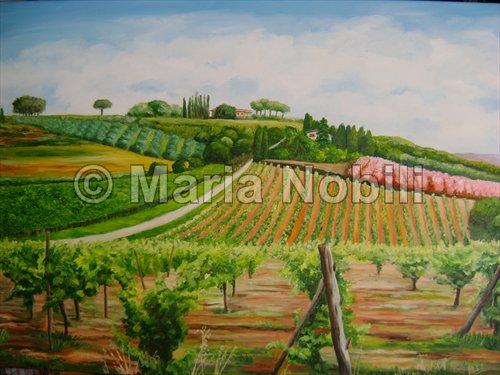 Paesaggio con vigneti