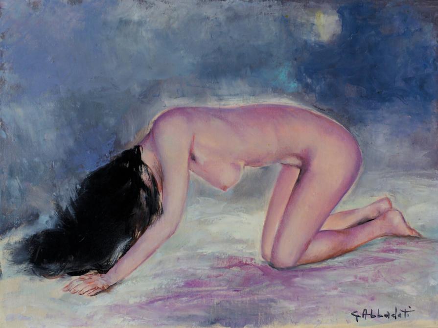 NUDO DI DONNA SOTTO LA LUNA