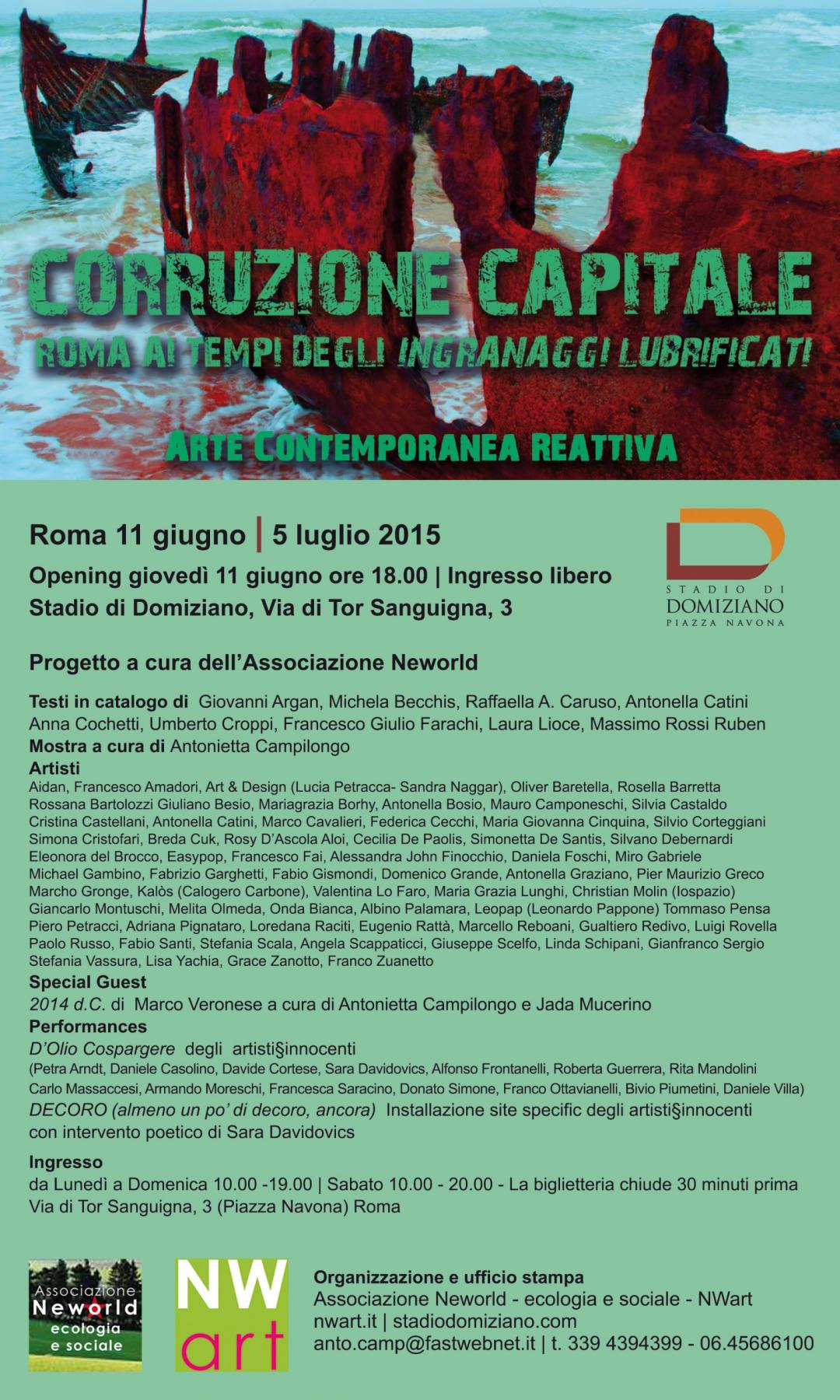 Corruzione Capitale   Roma ai tempi degli ingranaggi lubrificati Arte Contemporanea reattiva 