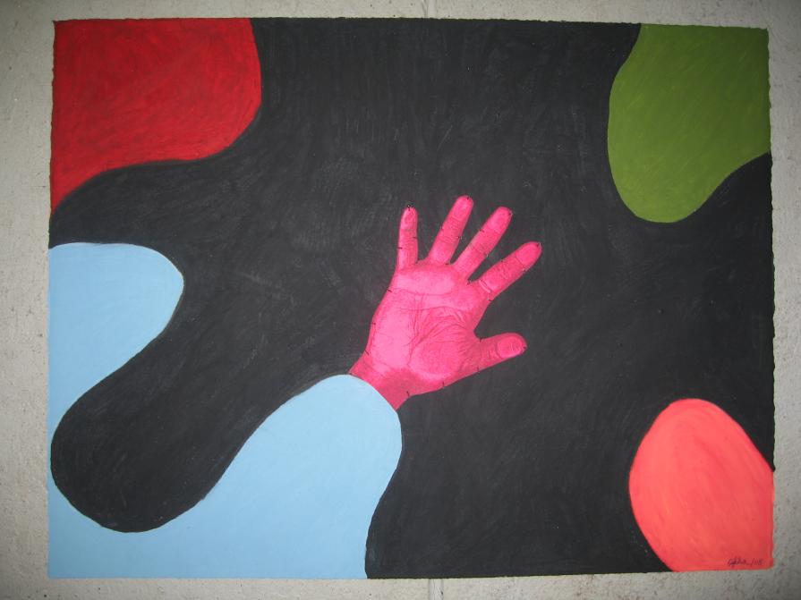 A Hand Coming Out Of Blackness