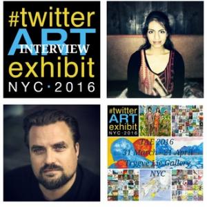  Carla Strozzieri partecipa a Twitter Art Exhibit, 2016, mostra d'arte, a New York, NY.