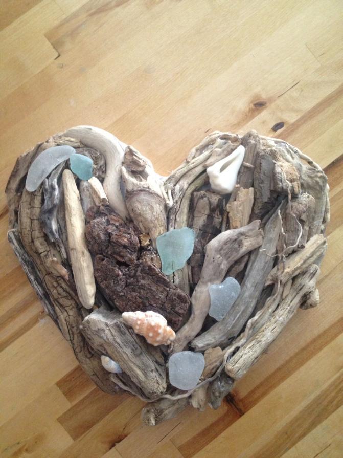 Driftwood heart