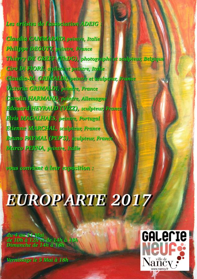 Esposizione Artistica Internazionale "Europ' Art 2017" alla Galleria Neuf a Nançy 