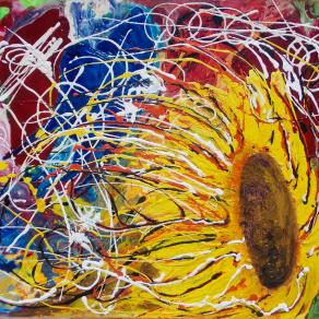 8.	Il Girasole tavola tecnica mista Quarzo  2013/14 95x72x3 