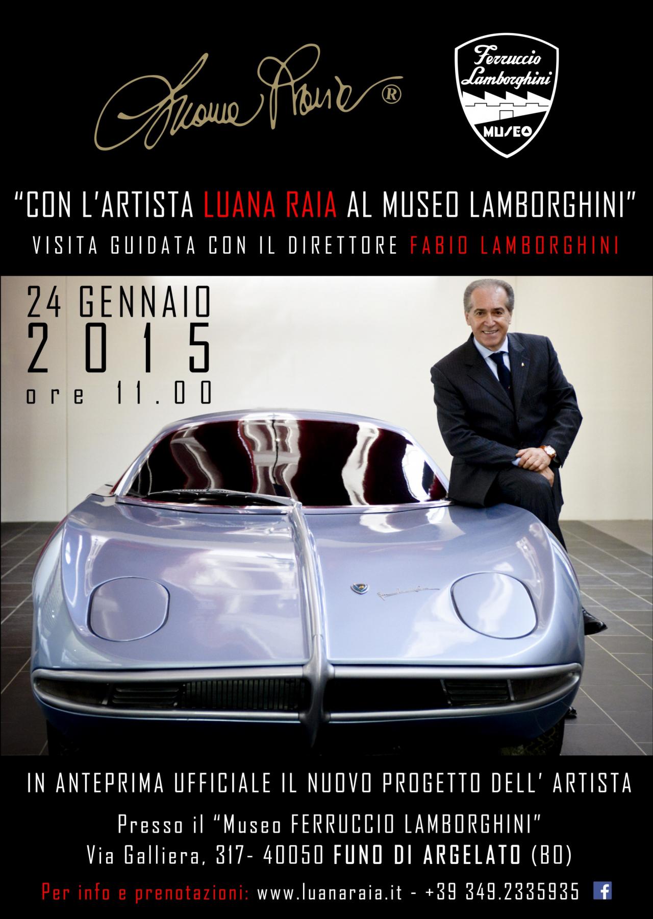 With the artist Luana Raia Museum Ferruccio Lamborghini