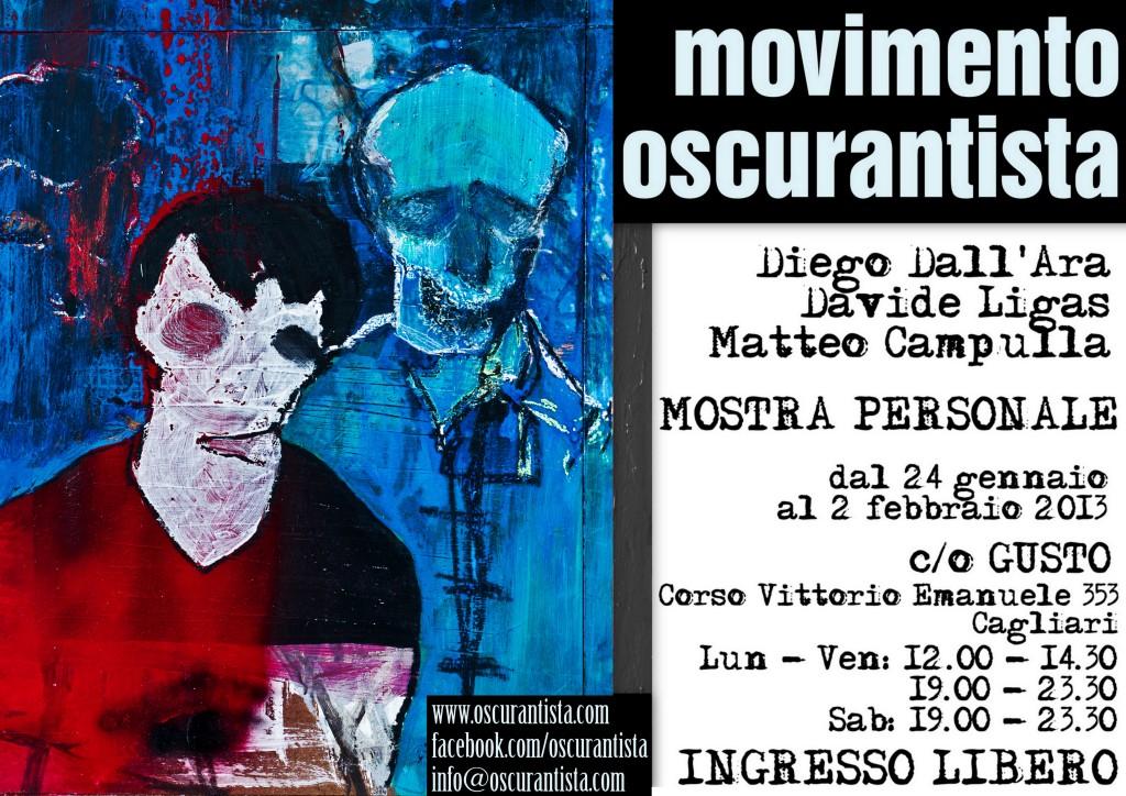 Mostra Personale del Movimento Oscurantista c/o GUSTO - Corso Vittorio Emanuele 353, Cagliari