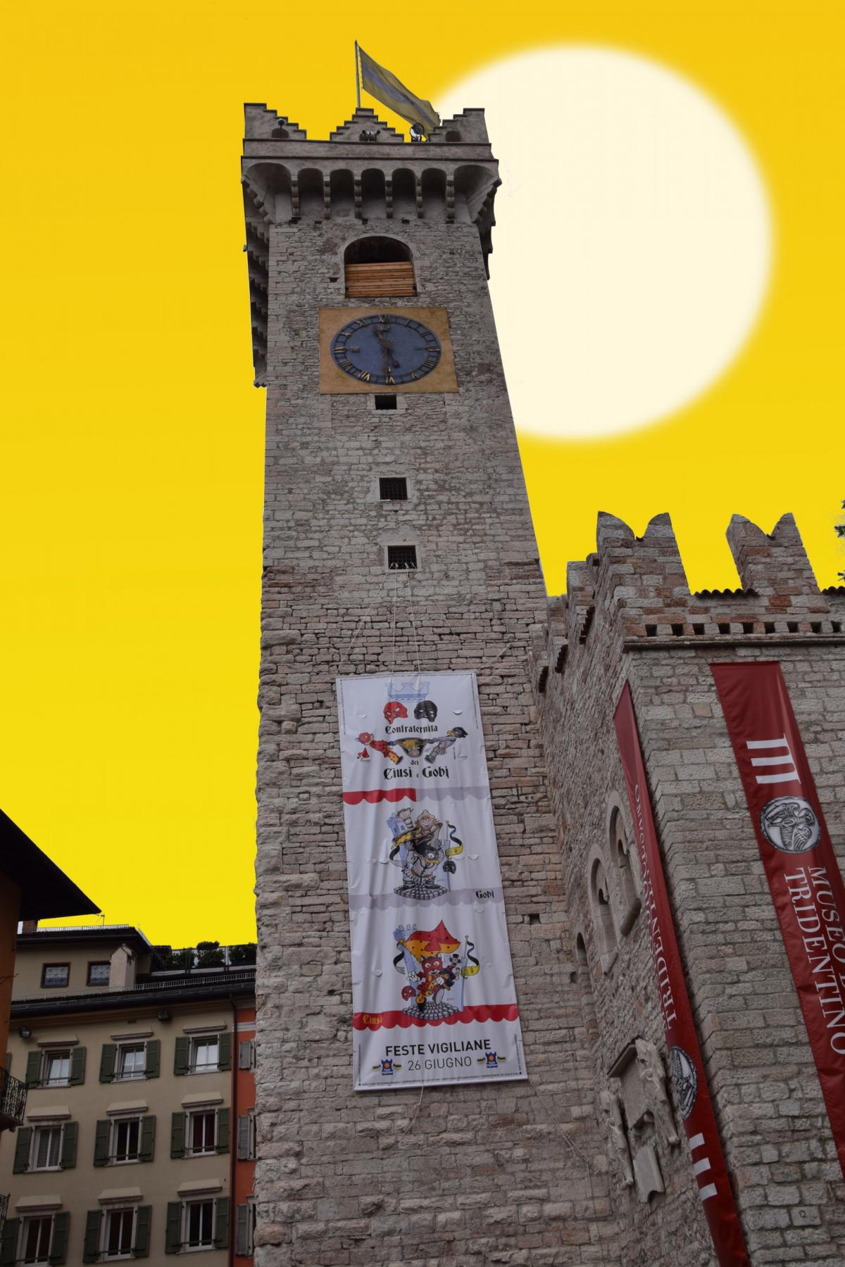 LA TORRE CIVICA SIMBOLO DI TRENTO "FIRMATA" FULBER PER LE FESTE VIGILIANE 2017