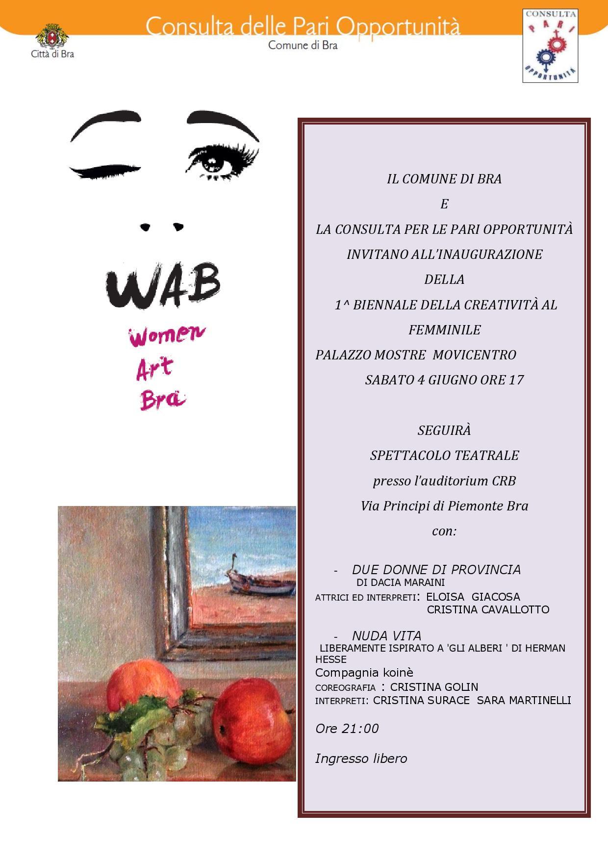 Biennale della Creatività al femminile – W.A.B. Women art Bra