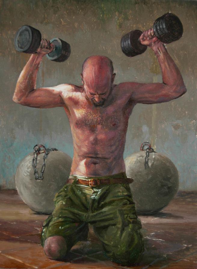 self portrait with weights