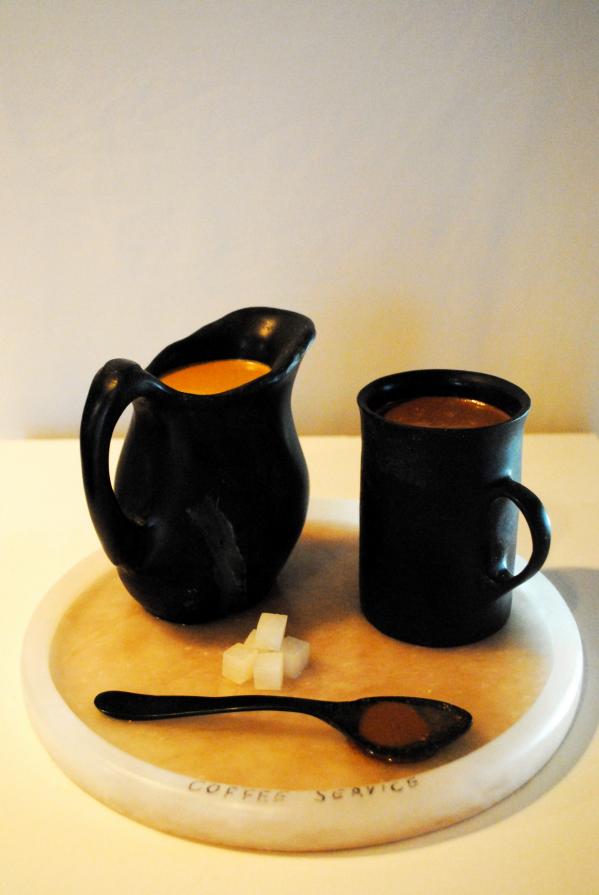 "Coffee Service" -- Carved Sculpture