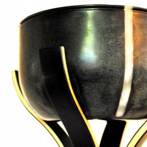 Black Bowl With Stand