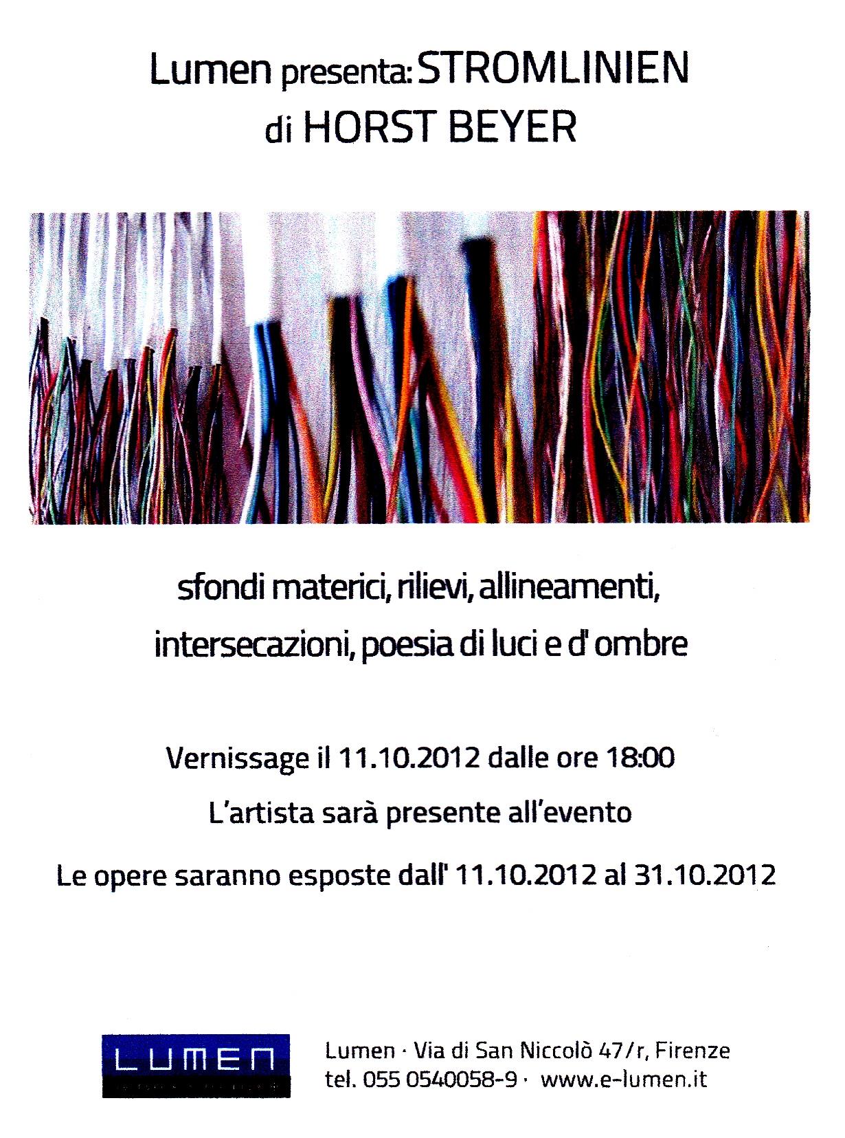 Exhibition STROMLINIEN at LUMEN Florence