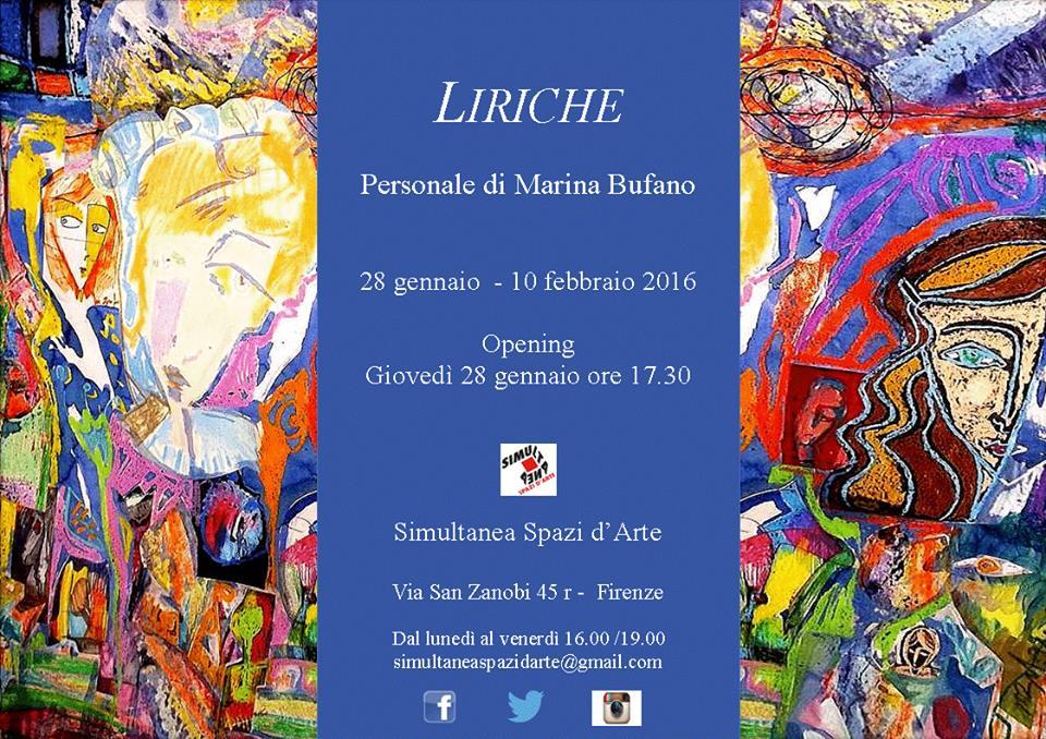 LIRICHE Personale di Marina Bufano presso SIMULTANEA SPAZI D'ARTE-FIRENZE