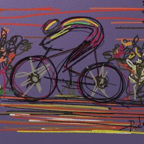 "El ciclista" Go Giro d'Italia!!! Sktch on iPad by Lauro Pedraza 2011 - Tanti saluti dal Messico!