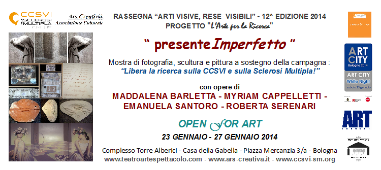 Invito Mostra collettiva "PresenteImperfetto" a Bologna alla Casa della Gabella di Torre Alberici