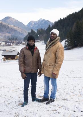 Mamadou and Cheilk in Santo Stefano di Cadore 